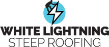 White Lightning Steep Roofing Logo