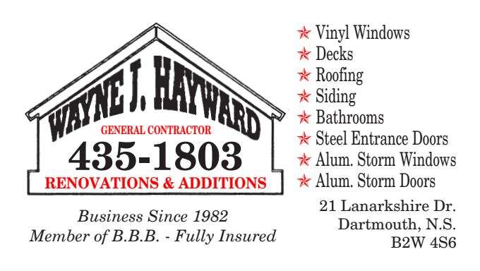 Wayne J. Hayward (Renovations) Logo