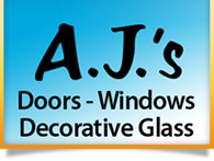 A J's Decorative Glass & Door Logo