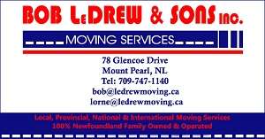 Bob LeDrew and Sons Inc. Moving Services Logo