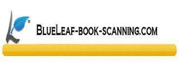Blue Leaf Book Scanning Logo