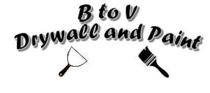 B to V Drywall Logo