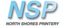 NSP Pacific Beach Inc DBA North Shores Printery Logo