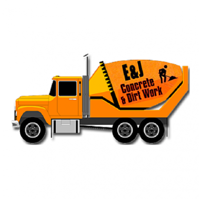 E & J Concrete & Dirt Work Logo