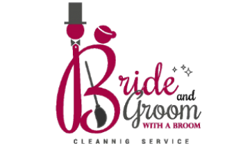 Bride and Groom with a Broom Logo