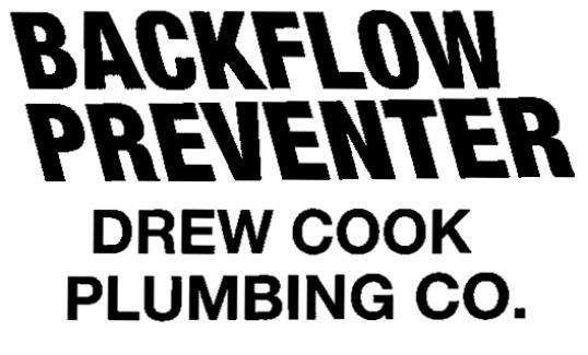 Backflow Preventer Drew Cook Logo