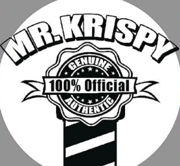 MrKrispy Professional Barbershop Logo