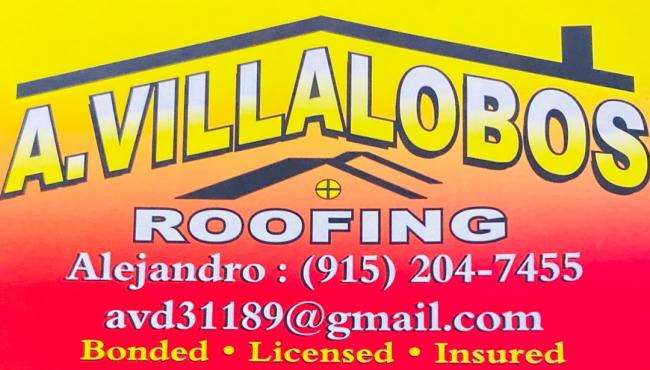 A. Villalobos Roofing Logo