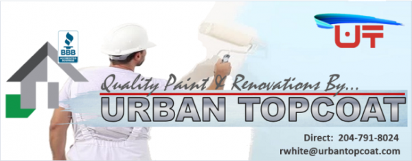 URBAN TOPCOAT, Paint & Renovations Design Logo