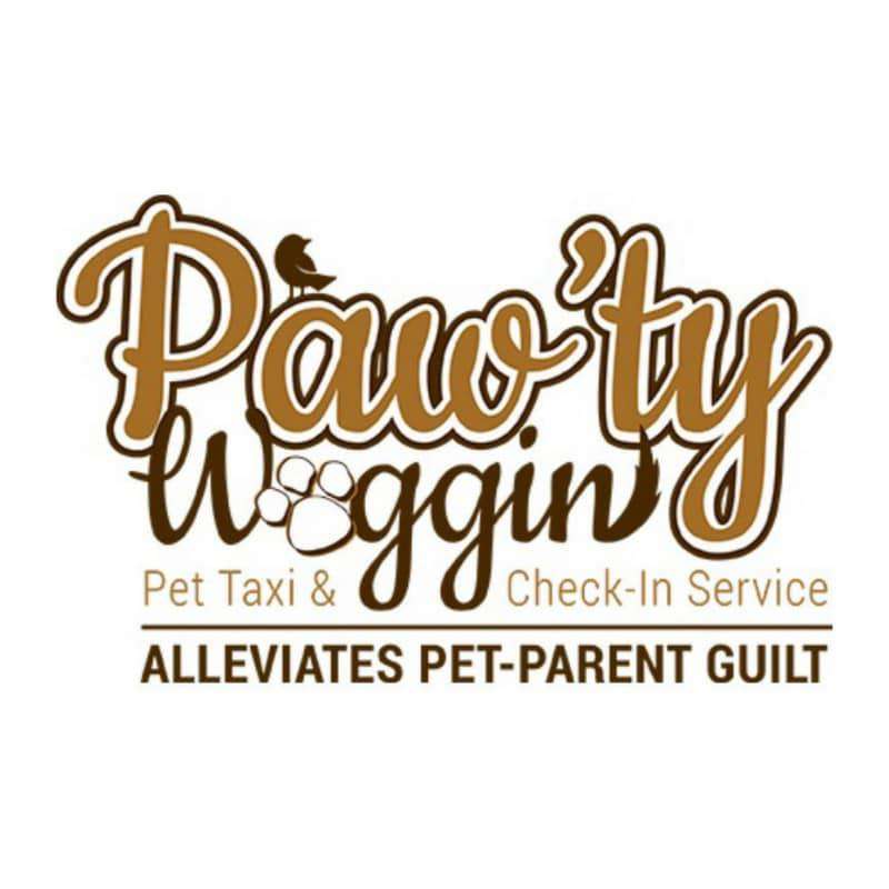 Paw'ty Waggin Pet Taxi & Check-in Services Logo