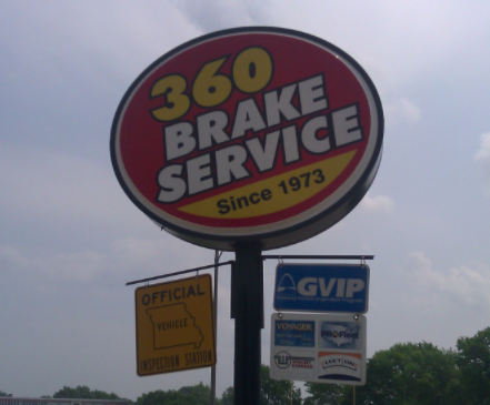 360 Degrees Brake Service Logo