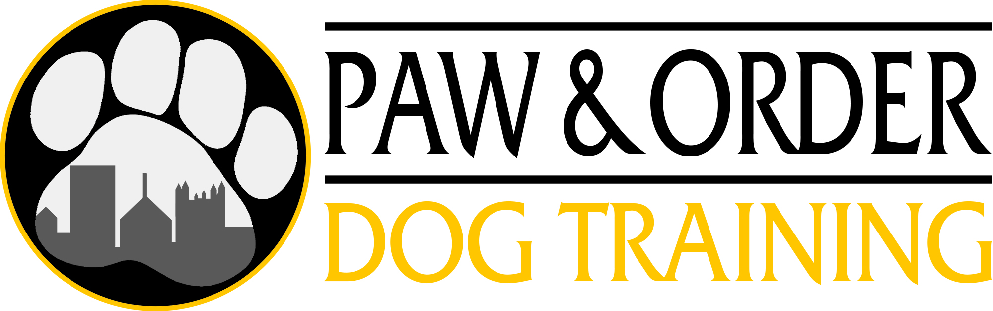 Paw & Order Dog Training Logo