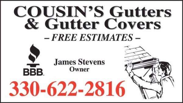 Cousin's Gutters and Covers Logo