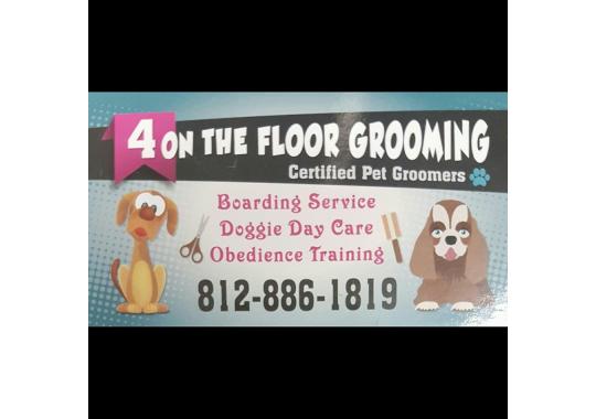4 on the Floor Grooming, Boarding & Training Logo