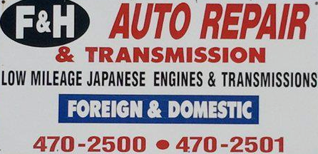 F & H Auto Repair & Transmission Logo