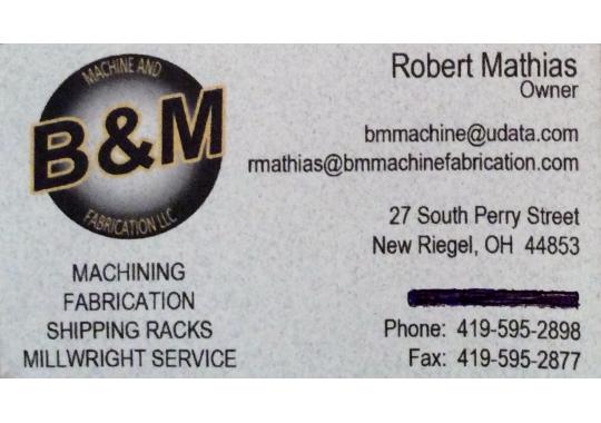 B & M Machine and Fabrication LLC Logo