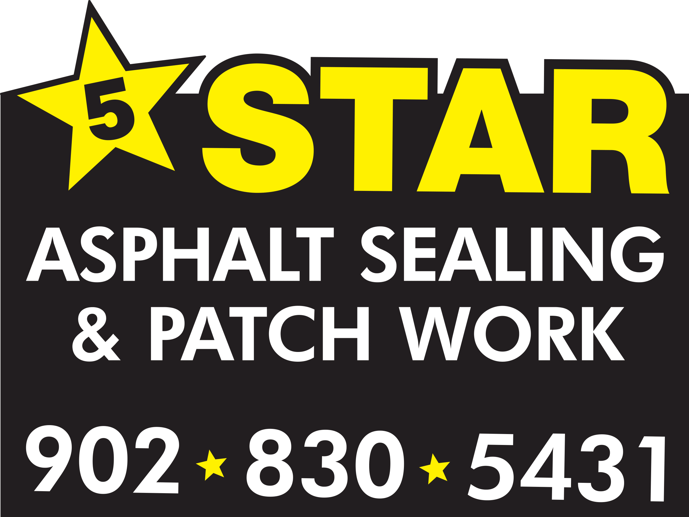 5 Star Asphalt Sealing & Patch Work Logo