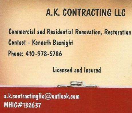 A. K. Contracting LLC Logo