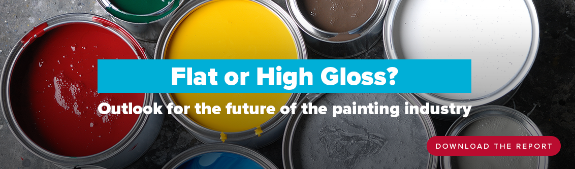 BBB's Outlook for the future of the painting industry - download the report  over image of colorful paint cans