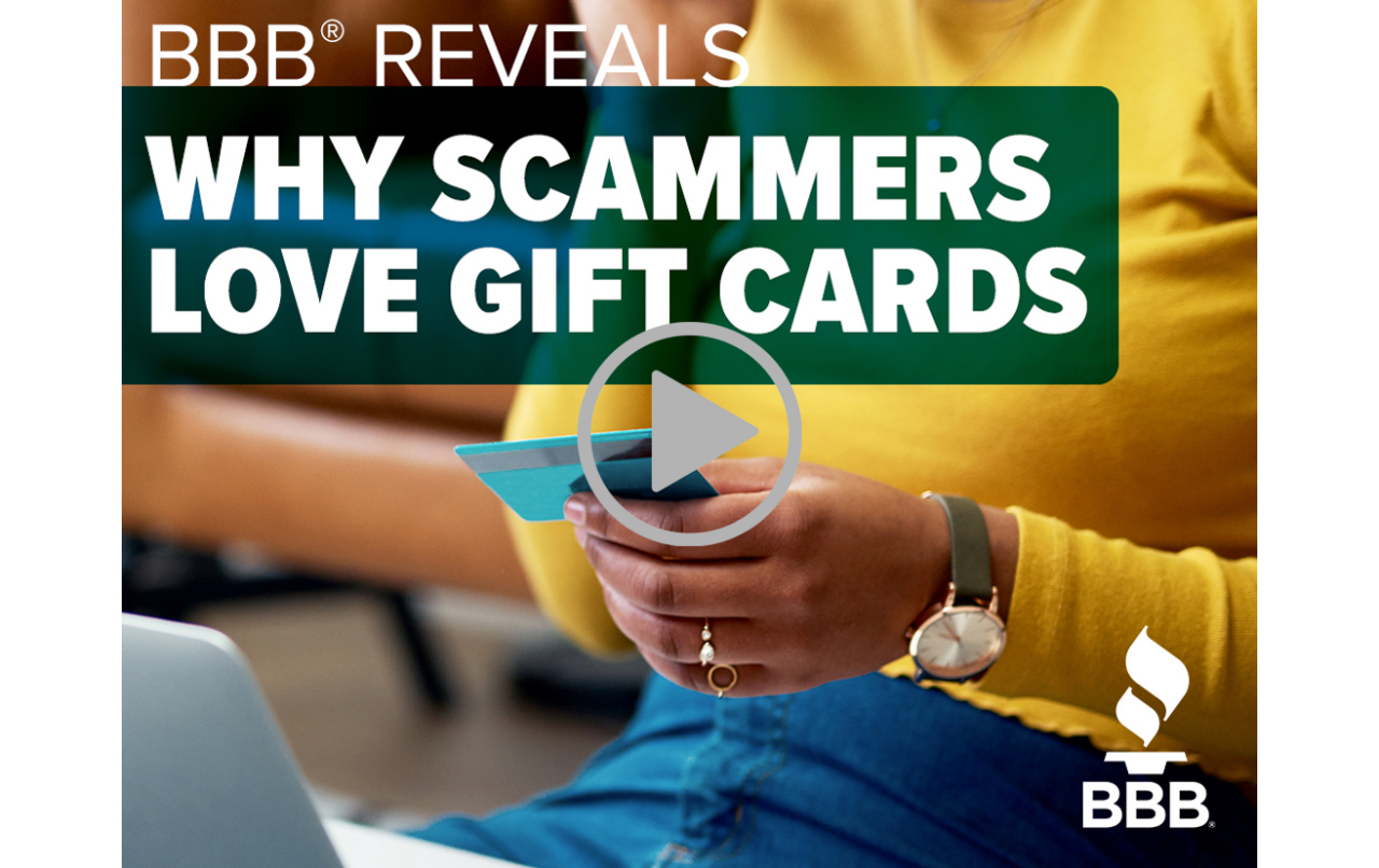 BBB Reveals Why Scammers Love Gift Cards