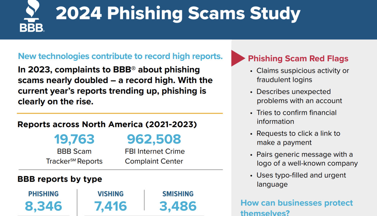 2024 phishing scams study infographic