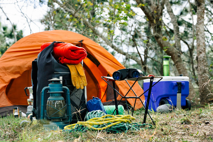 Equipment and accessories for mountain hiking in the wilderness