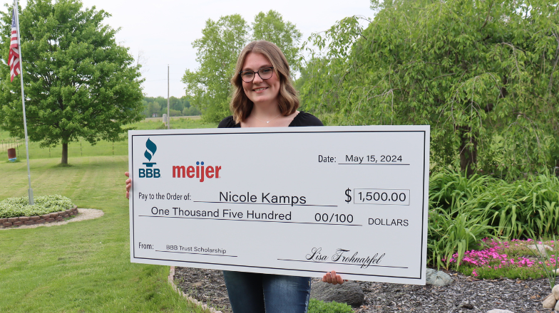 Nicole Kamps - 2024 BBB Trust Scholarship recipient