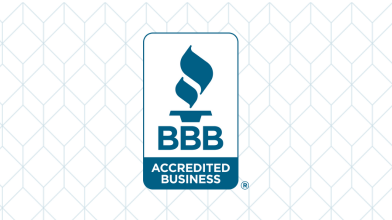 BBB Accredited Business Seal in blue