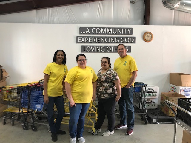 BBB serving the Heart of Texas staff working at the Tarrant Food Pantry.